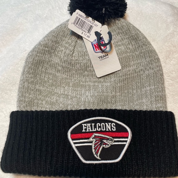 Atlanta Falcons Adult Beanie With Pom - Picture 2 of 7
